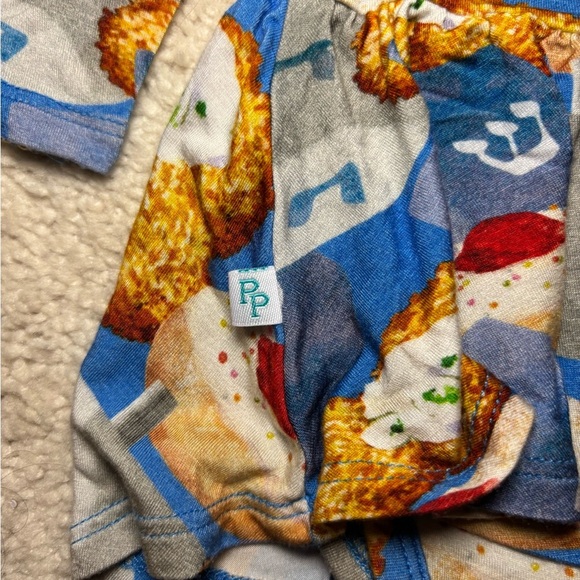 Posh Peanut Hanukkah long sleeve twirl bodysuit Dress - size 6-12m - Picture 5 of 6